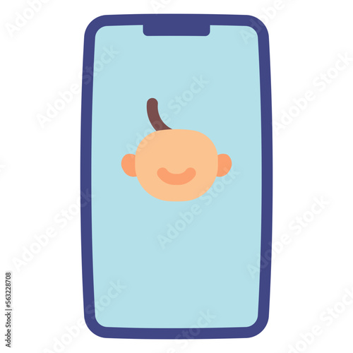 baby app on smartphone illustration