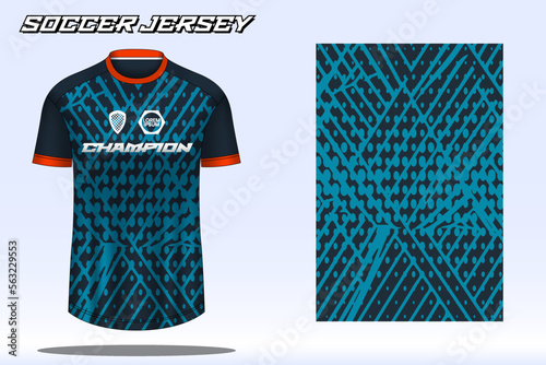 Soccer jersey sport t-shirt design mockup for football club