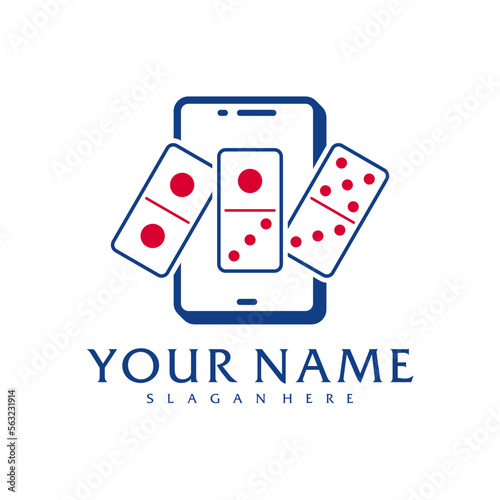 Phone Domino logo vector template, Creative Domino logo design concepts