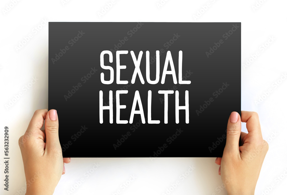 Sexual Health text on card concept background Stock Photo Adobe