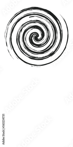 Cicular brush stroke vector illustration 