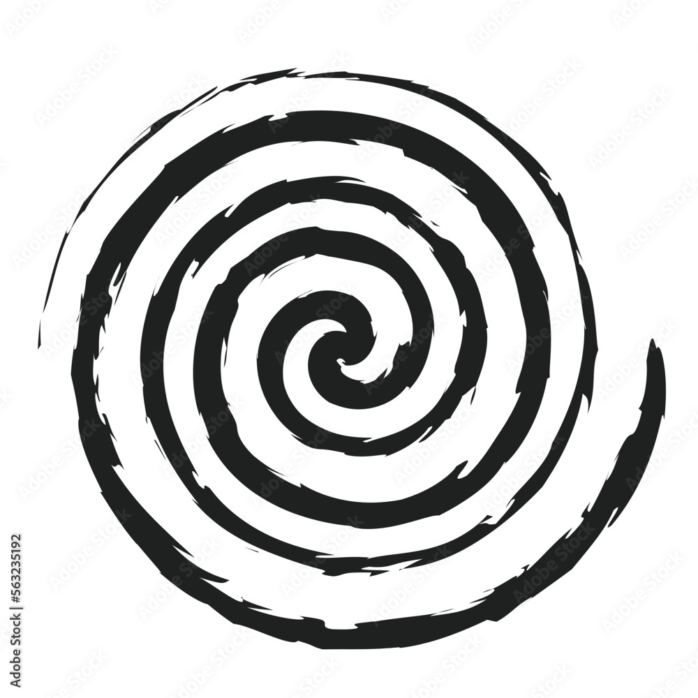Fototapeta premium Cicular brush stroke vector illustration 