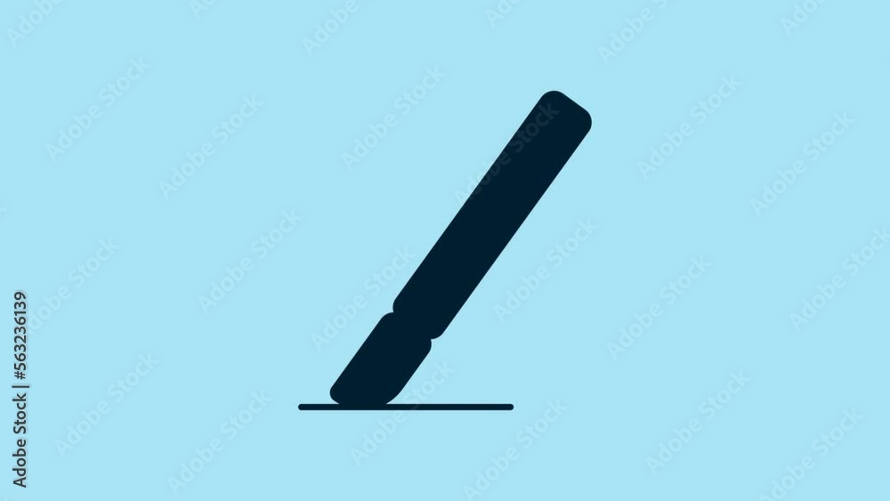 Blue Medical surgery scalpel tool icon isolated on blue background. Medical instrument. 4K Video motion graphic animation Blue Medical surgery scalpel tool icon isolated on blue background. Medical instrument. 4K Video motion graphic animation