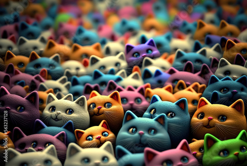 Army of cats - Generative AI