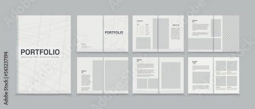 Architecture and interior portfolio layout design, a4 standard size print ready brochure template. 
Architecture portfolio design, a4 size brochure design for interior.