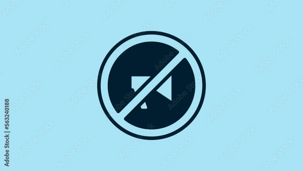Blue Censored stamp icon isolated on blue background. 4K Video motion graphic animation Blue Censored stamp icon isolated on blue background. 4K Video motion graphic animation