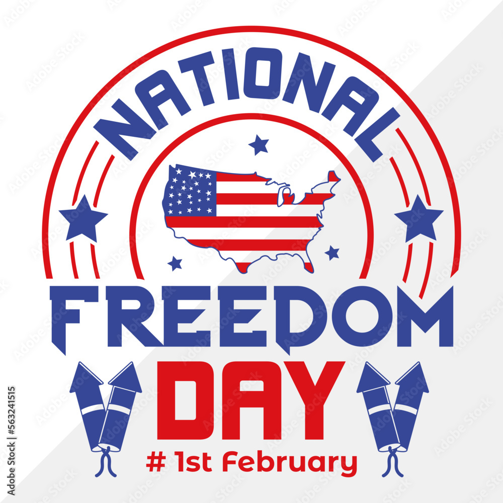 National Freedom Day SVG Cut File, Freedom Squad Svg, 1 February Svg