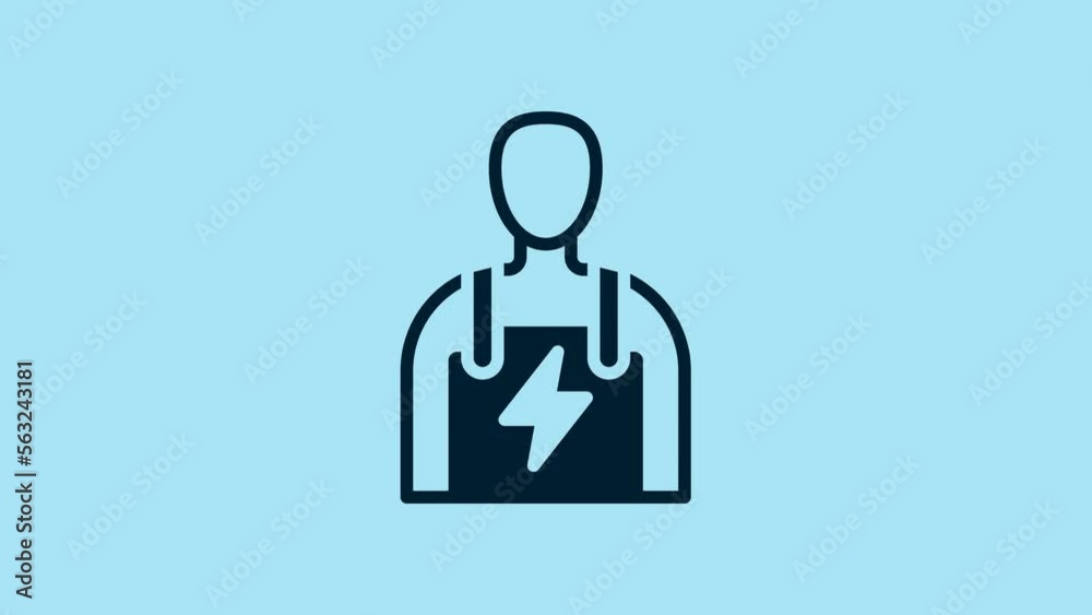 Blue Car mechanic icon isolated on blue background. Car repair and service. 4K Video motion graphic animation Blue Car mechanic icon isolated on blue background. Car repair and service. 4K Video motion graphic animation