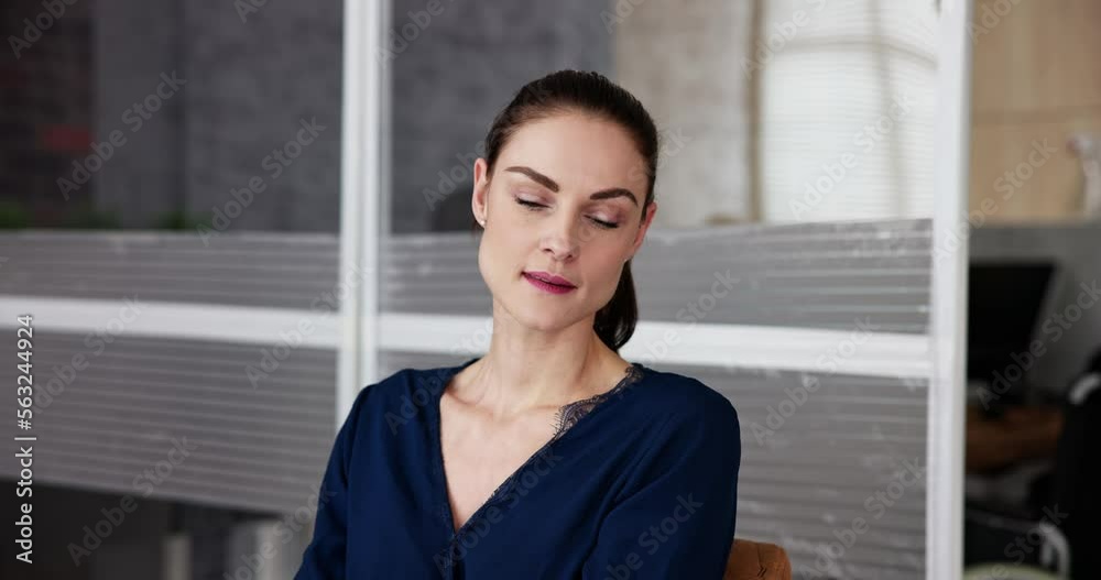 Confident Senior Woman Video Conference Chat Confident Senior Woman Video Conference Chat