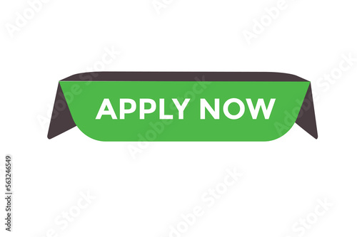 Apply now button web banner templates. Vector Illustration
