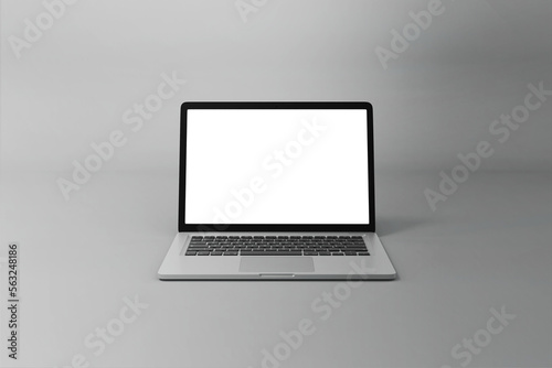 Realistic laptop screen mockup design template