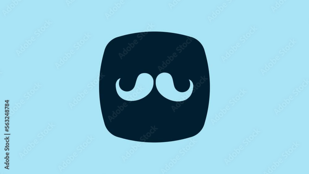 Blue Barbershop icon isolated on blue background. Hairdresser logo or signboard. 4K Video motion graphic animation Blue Barbershop icon isolated on blue background. Hairdresser logo or signboard. 4K Video motion graphic animation