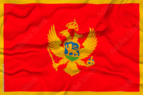 National flag of Montenegro. Background flag of Montenegro