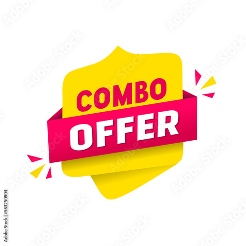 Combo offer banner - icon, flat design template. Flat vector illustration on white background.
