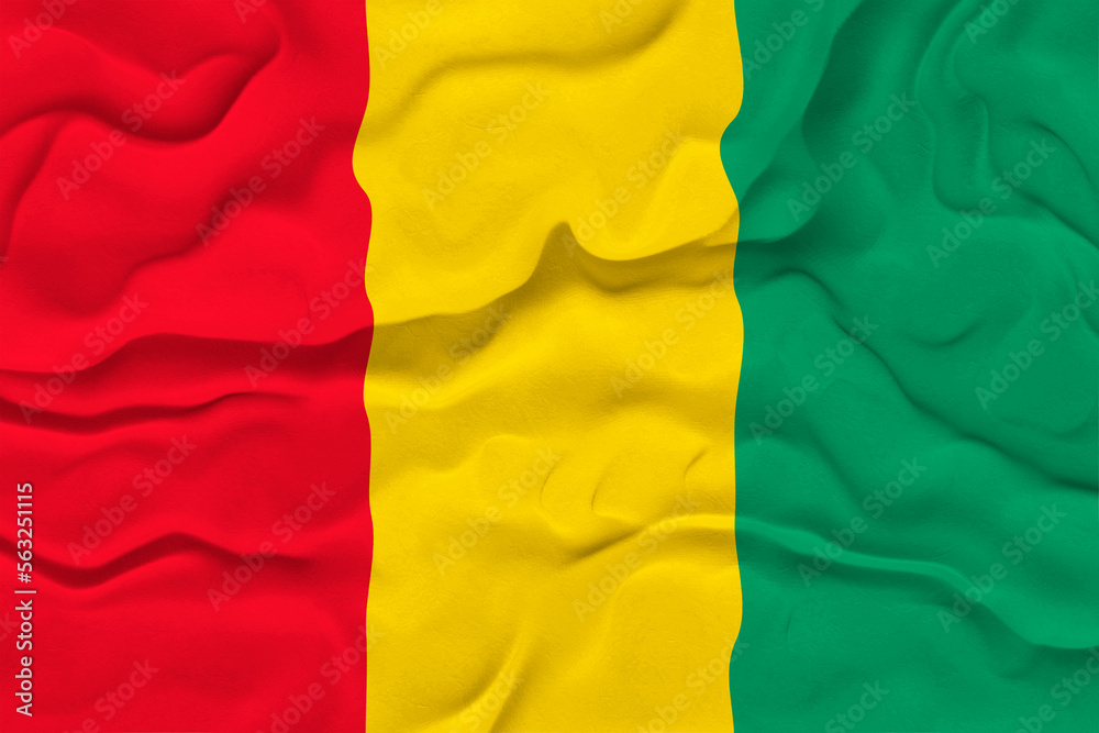 National flag of Guinea. Background with flag of Guinea National flag of Guinea. Background with flag of Guinea
