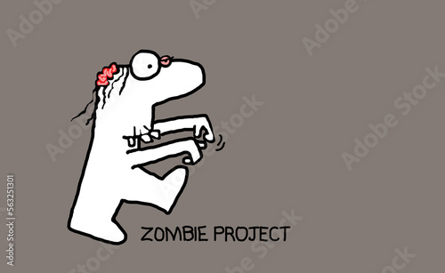 A Zombie project fun illustration