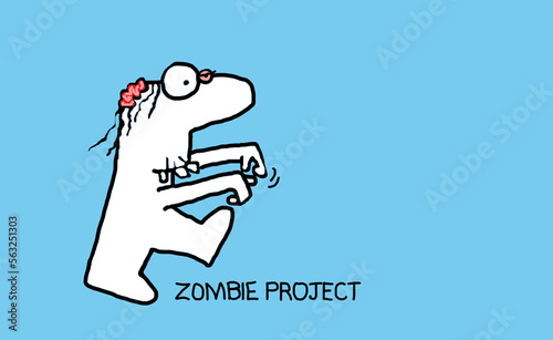 Obraz na płótnie Office jargon - Zombie project w salonie