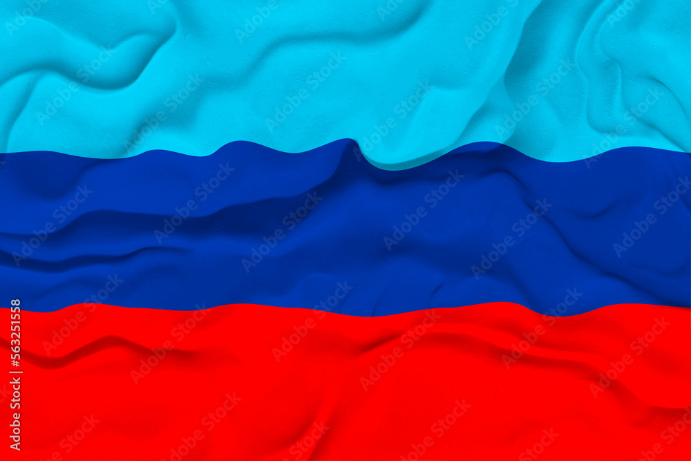 Fototapeta premium National flag of Lugansk People's Republic. Background with flag of Lugansk People's Republic.