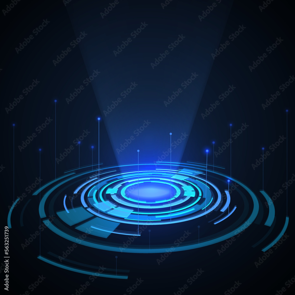 Obraz premium Futuristic interface, HUD, vector background