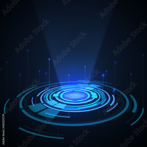 Futuristic interface, HUD, vector background