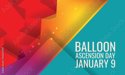 National Balloon Ascension Day . Design suitable for greeting card poster and banner