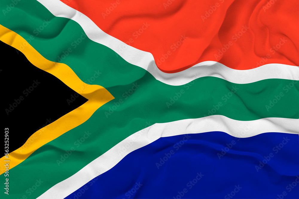 Fototapeta premium National flag of South Africa. Background with flag of South Africa