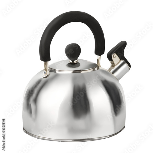 kettle digital drawing with watercolor style illustration