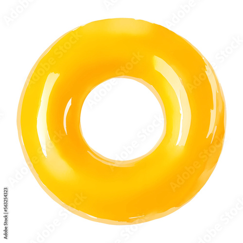 swim ring digital drawing with watercolor style illustration