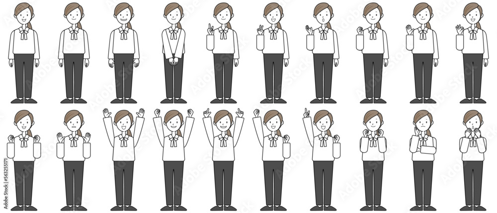 Fototapeta premium human_woman_whole body_R