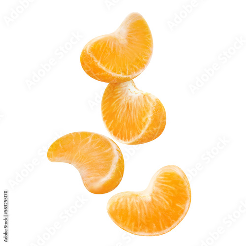 Delicious tangerines cut out photo