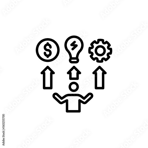 Entrepreneurial icon in vector. Logotype