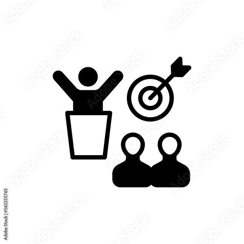 Persuasiveness icon in vector. Logotype