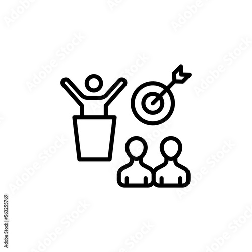 Persuasiveness icon in vector. Logotype