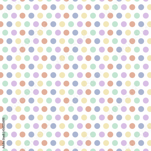 Pattern or texture with colorful polka dots on white background for kids background, blog, web design, scrapbooks, party or baby shower invitations and wedding cards.