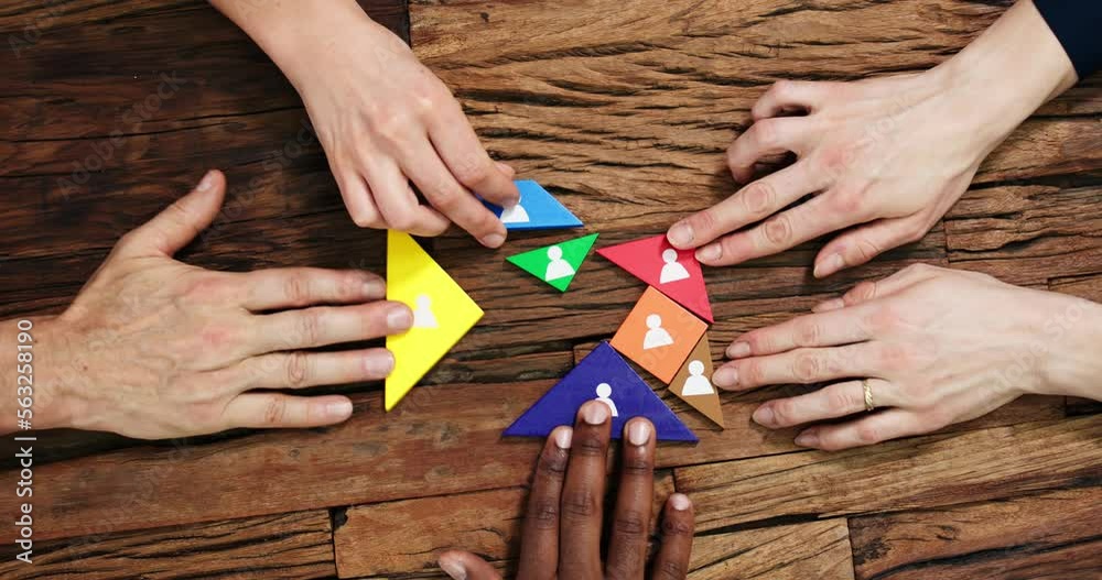 Diverse Team Building Puzzle Concept