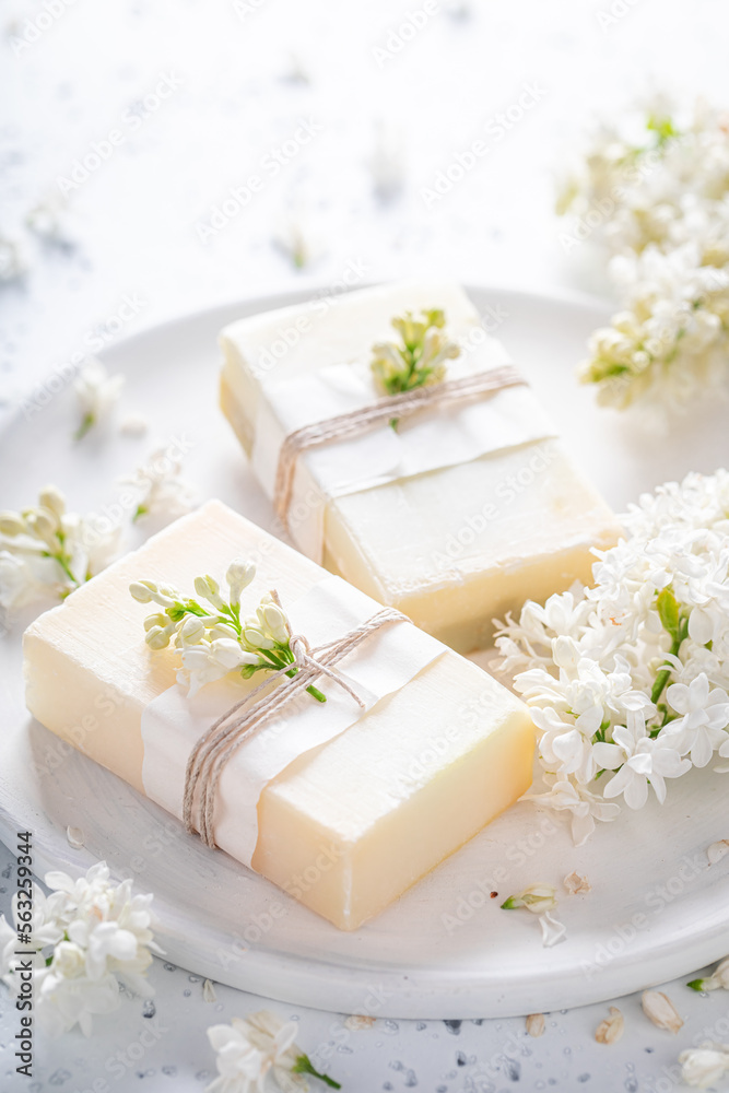 Handmade lilac soap good for skin. Soap made of flowers. Handmade lilac soap good for skin. Soap made of flowers.