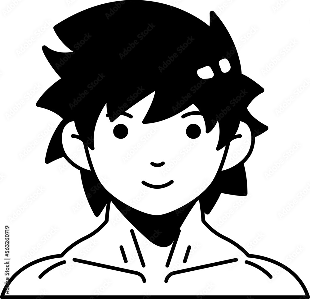 Muscle Man boy avatar User preson people cartoon cute Semi-Solid Black and White Style Muscle Man boy avatar User preson people cartoon cute Semi-Solid Black and White Style