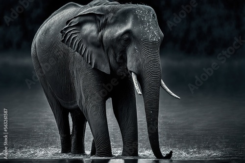 Elephant Stock Photo  Wildlife Photography  Generative Ai