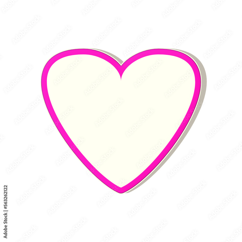 pink heart icon 3d