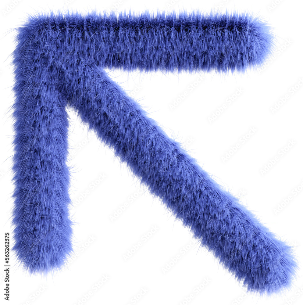 Blue fluffy 3D arrow top left icon Blue fluffy 3D arrow top left icon