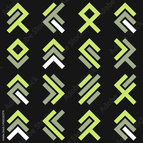 Asemic Glyph writing hieroglyph imitation abstract illustration