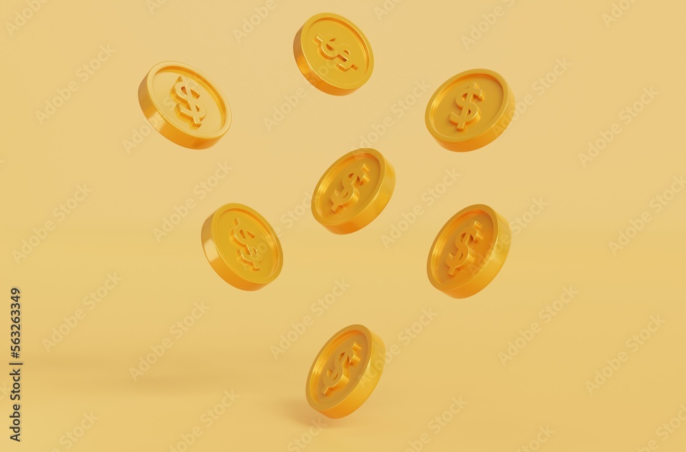Gold coin on white background.3D Stack of Gold Coins Icon Isolated.Symbol of investment, savings and business.money management.Saving and money growth concept.Dollar Coin.3D render,Illustration. Gold coin on white background.3D Stack of Gold Coins Icon Isolated.Symbol of investment, savings and business.money management.Saving and money growth concept.Dollar Coin.3D render,Illustration.