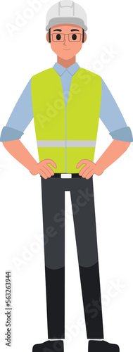 Technician and builders and engineers and mechanics , illustration cartoon character.