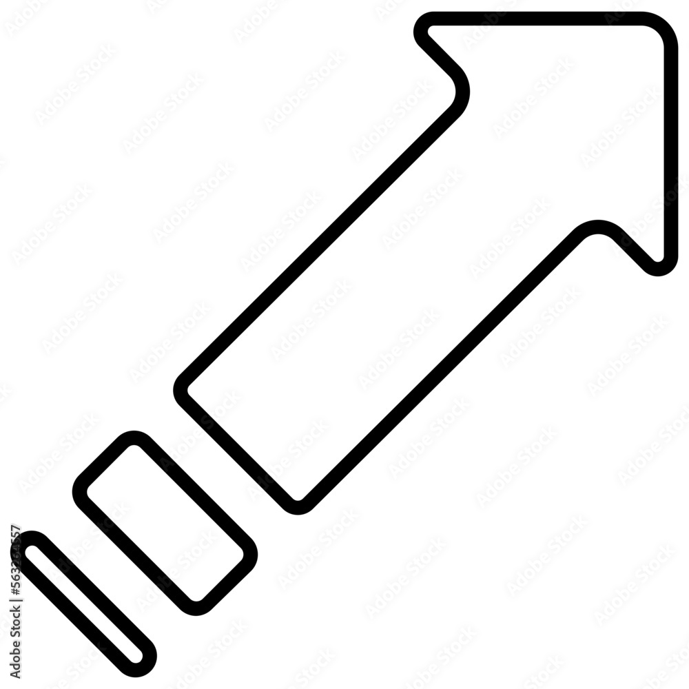 diagonal up right dash arrow diagonal up right dash arrow