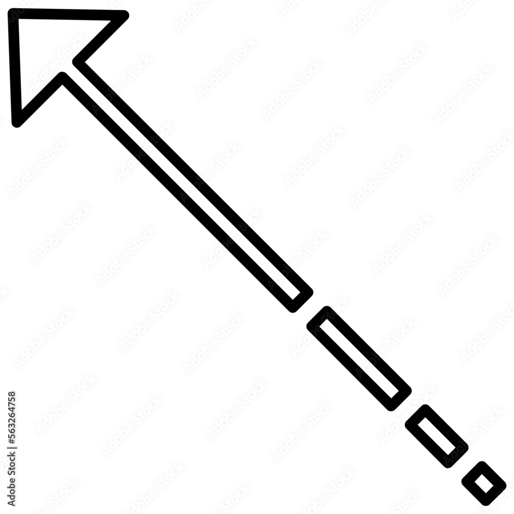 Obraz premium diagonal up left dash arrow