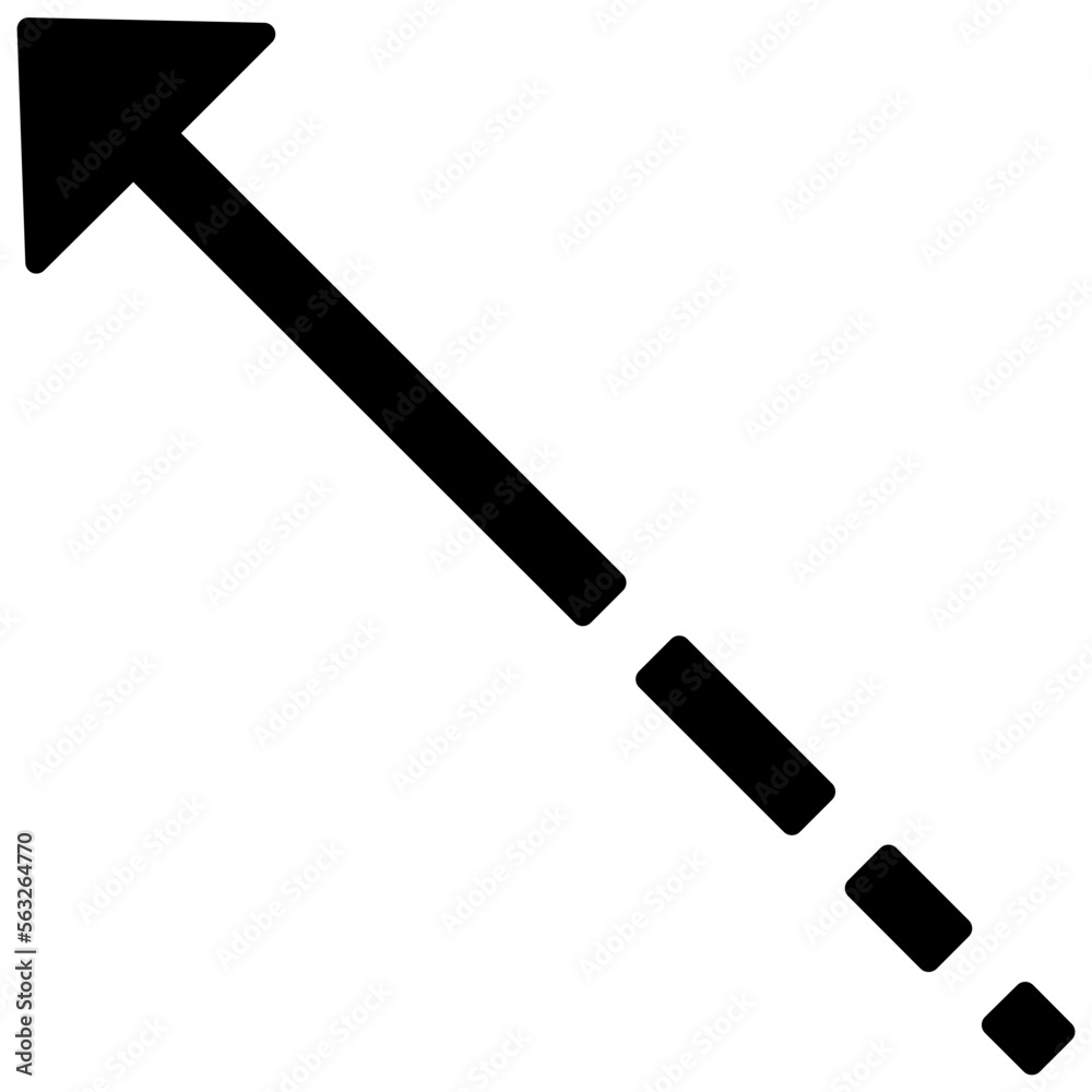 diagonal up left dash black arrow diagonal up left dash black arrow