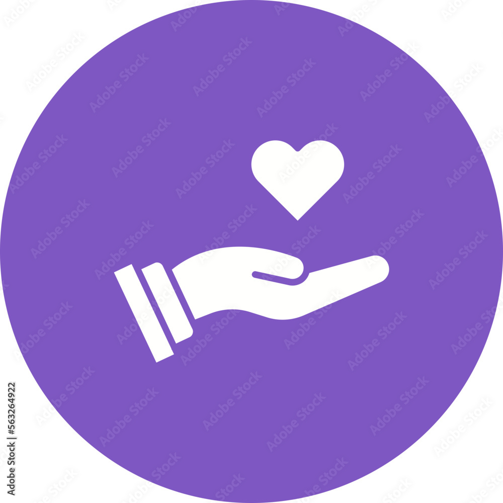 Hand With Heart Icon Hand With Heart Icon