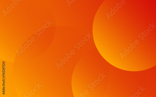 Abstract dynamic orange overlap circle shape on background