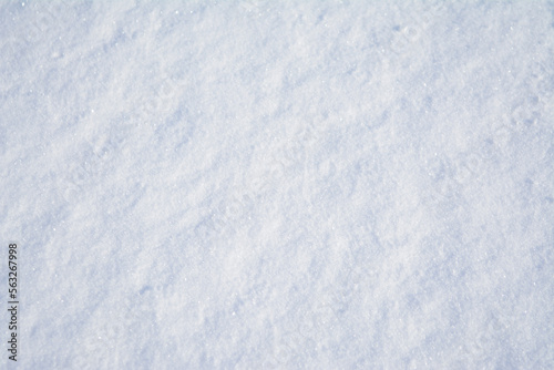 Background and texture of white snow. Sparkling snow