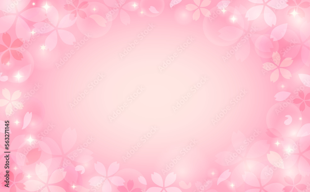 幻想的な桜のキラキラ背景